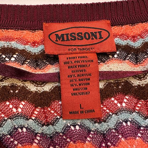 Missoni for Target V-Neck Sweater Size Large - Picture 3 of 6